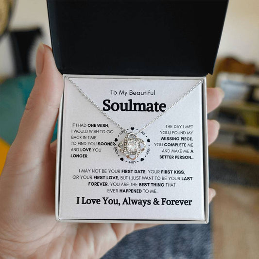 To My Beautiful Soulmate - Love Knot Necklace
