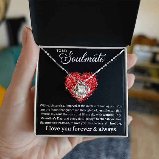 To My Soulmate - Love Knot Necklace