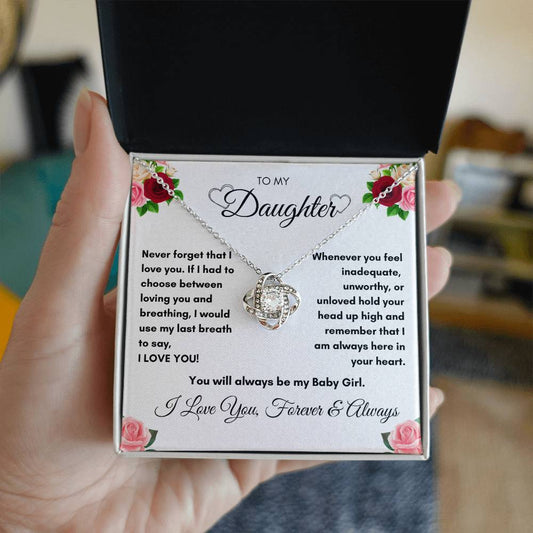 To My Daughter - Love Knot Necklace