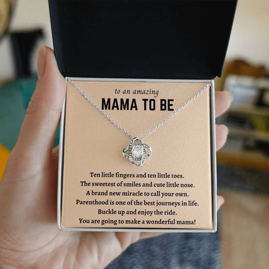 To An Amazing Mama To Be - Love Knot Necklace