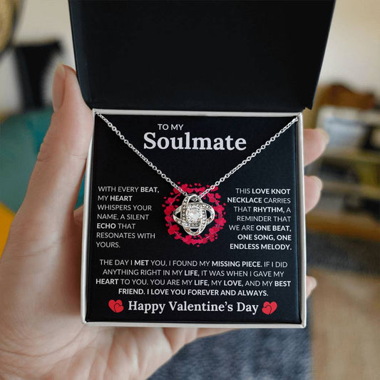 To My Soulmate - Love Knot Necklace