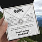 To My Beautiful Wife Your Loving Husband - Love Knot Necklace