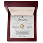 To My Daughter Love Dad - Love Knot Necklace