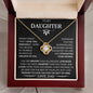 To My Daughter Love Dad- Love Knot Necklace