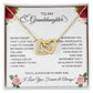 To My Granddaughter - Interlocking Herarts Necklace