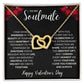 To My Soulmate - Interlocking Hearts Necklace