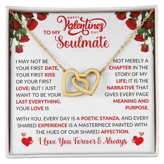 To My Soulmate - Interlocking Hearts Necklace