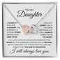 To My Daughter Interlocking Hearts Necklace