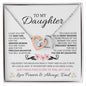 To My Daughter Love Dad - Interlocking Hearts Necklace
