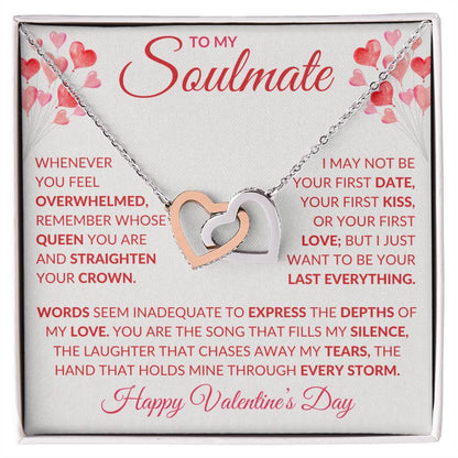 To My Soulmate - Interlocking Hearts Necklace