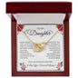 To My Daughter - Interlocking Hearts Necklace