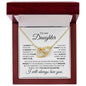 To My Daughter Interlocking Hearts Necklace