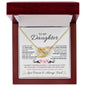 To My Daughter Love Dad - Interlocking Hearts Necklace