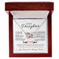 To My Daughter Love Dad - Interlocking Hearts Necklace