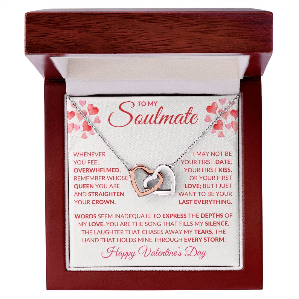 To My Soulmate - Interlocking Hearts Necklace