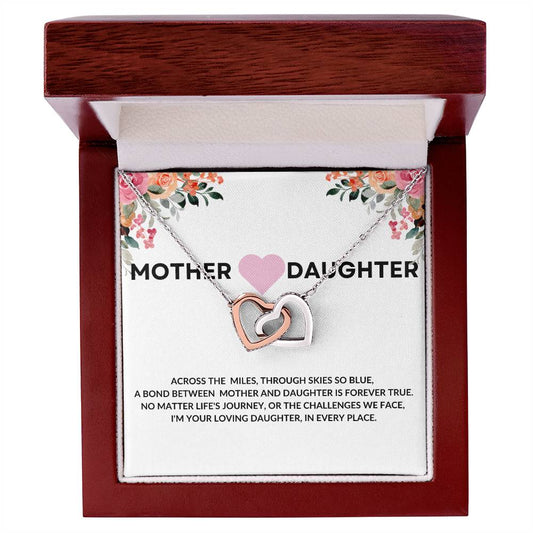 Mother & Daughter Interlocking Hearts Necklace