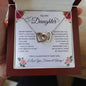 To My Daughter - Interlocking Hearts Necklace