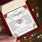 To My Daughter - Interlocking Hearts Necklace