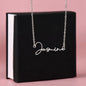 To My Badass Daughter Signature Style Name Necklace