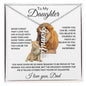 To My Daughter Love Dad - Vertical Name Necklace