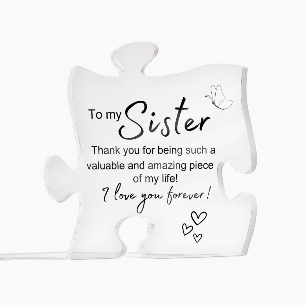 Acrylic Puzzle Plaque - To My Sister - forallmylove39