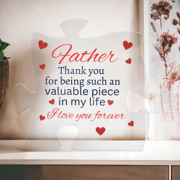 Father Acrylic Puzzle Plaque