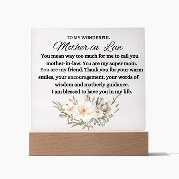 To My Wonderful Mother in Law