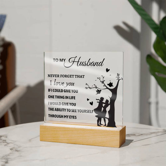 To My Husband - Square Acrylic Plaque