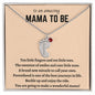 To an Amazing Mama To Be- Engraved Baby Feet with Birthstone
