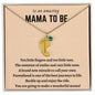 To an Amazing Mama To Be- Engraved Baby Feet with Birthstone