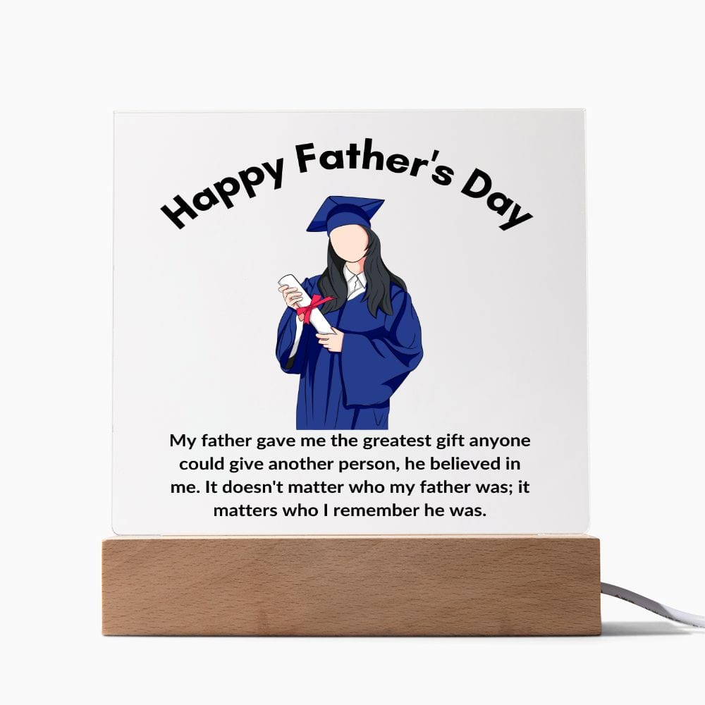Happy Father's Day-Square Acrylic Plaque
