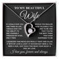 To My Beautiful Wife - Forever Love Necklace