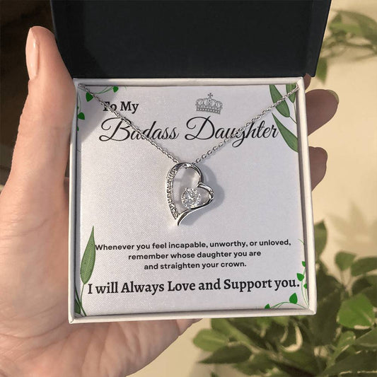 To My Badass Daughter - Forever Love Necklace