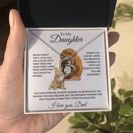 To My Daughter Love Dad - Forever Love Necklace