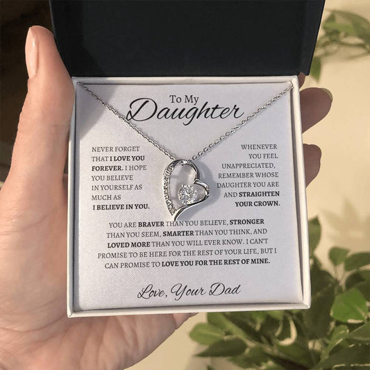 To My Daughter Love Dad - Forever Love Necklace