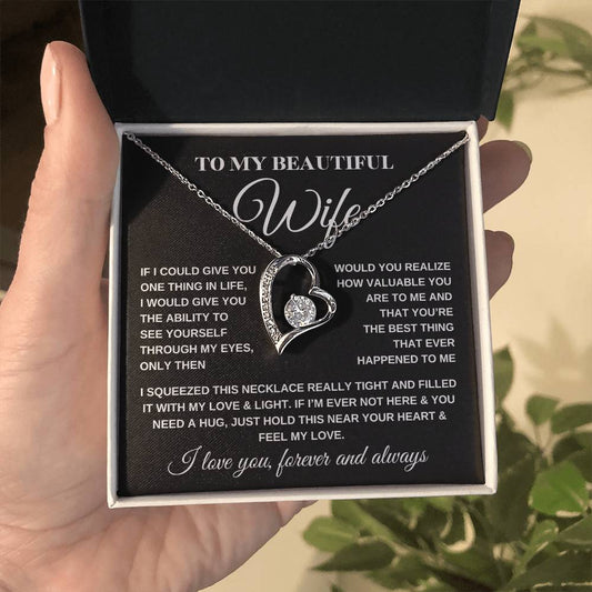 To My Beautiful Wife - Forever Love Necklace