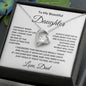 To My Beautiful Daughter Love Dad - Forever Love Necklace