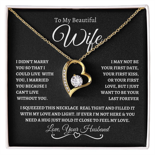 To My Beautiful Wife - Forever Love Necklace