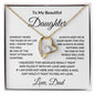 To My Beautiful Daughter Love Dad - Forever Love Necklace