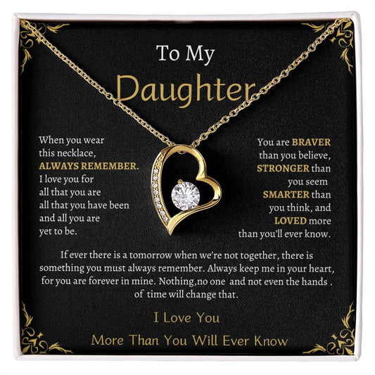 To My Daughter - Forever Love Necklace