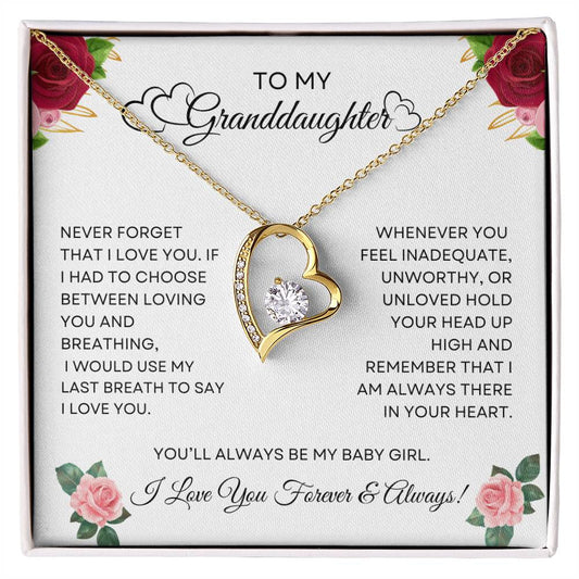 To My Granddaughter - Forever Love Necklace