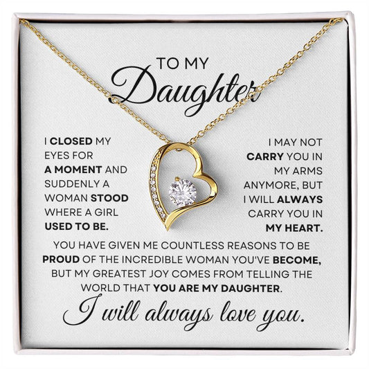 To My Daughter Forever Love Necklace