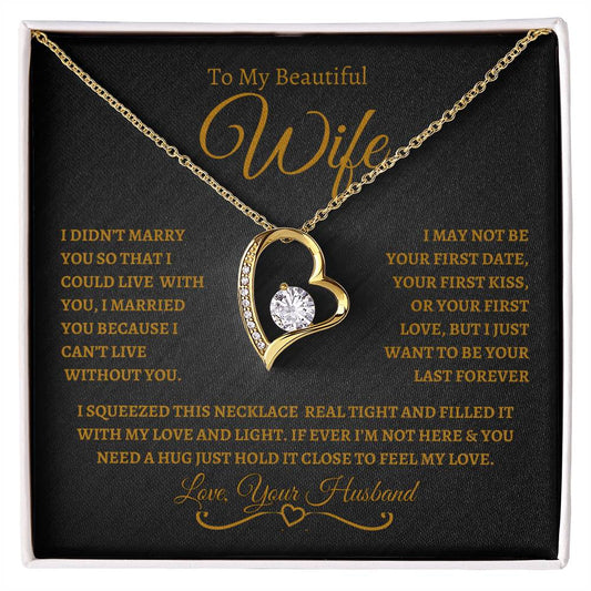 To My Beautiful Wife - Forever Love Necklace