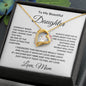 To My Beautiful Daughter Love Mom - Forever Love Necklace