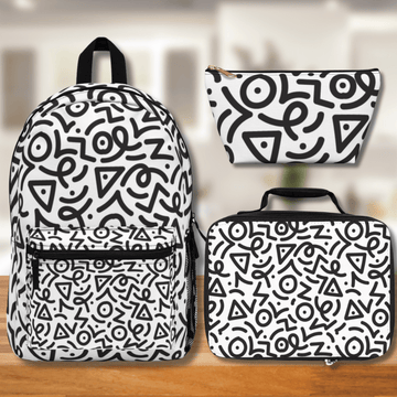 Black & White Abstract Backpack