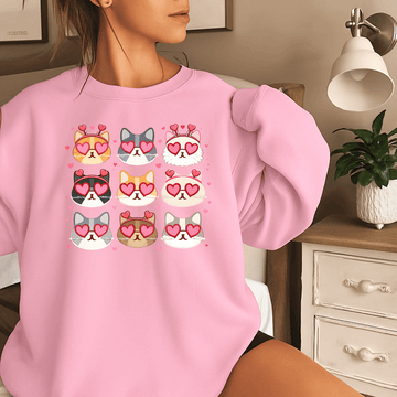 Valentine Cat Lover Sweatshirt