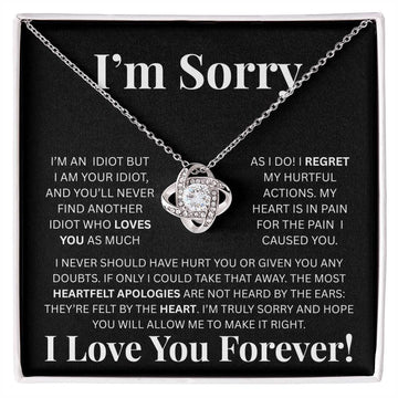 Apology Gift for Her - I'm Truly Sorry - Love knot Necklace