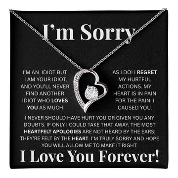 Apology Gift for Her - I'm Truly Sorry - Forever Love Necklace