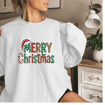 Wild & Merry Christmas Patchwork Sweatshirt