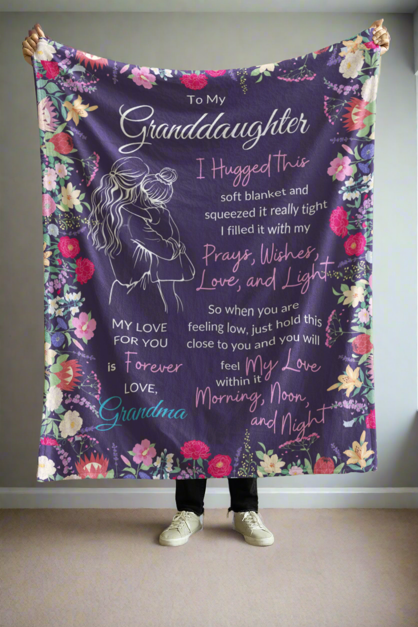 Granddaughter Sweet Words Blanket